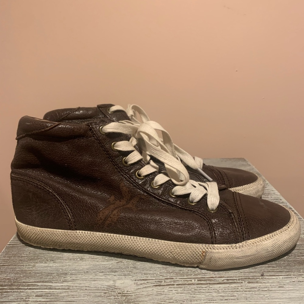 Frye Boot Leather Sneaker Kira High Top